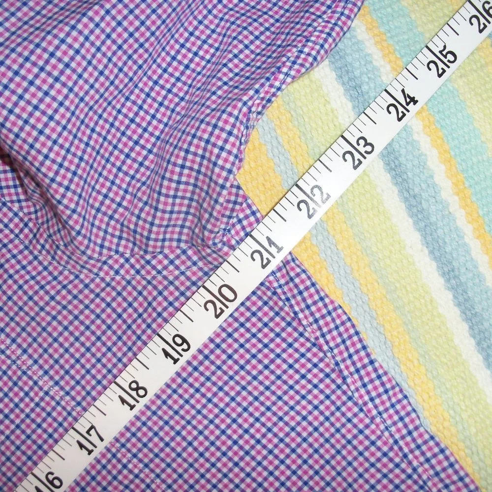 J. Crew Ludlow pink/blue plaid button up, size Med